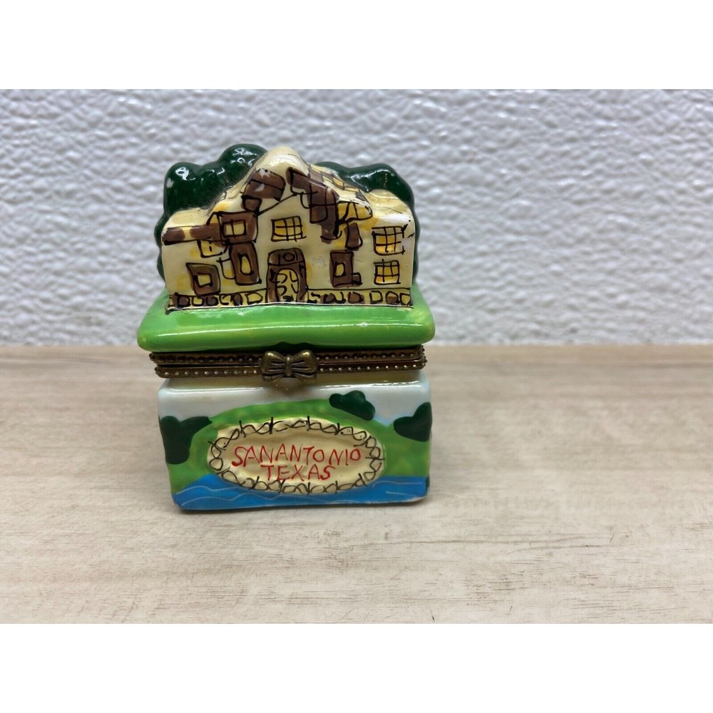 Vtg Trinket Box San Antonio Texas Travel Souvenir